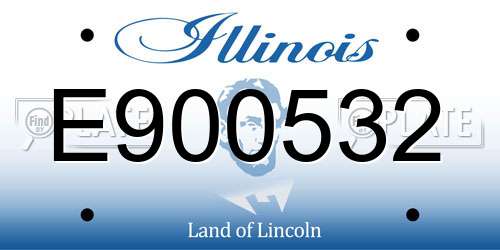 E900532 Illinois License Plate