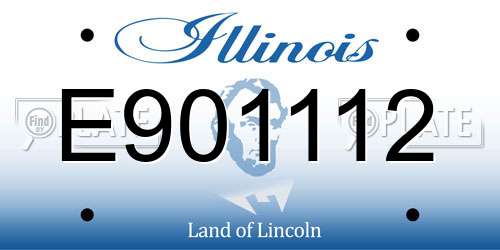E901112 Illinois License Plate