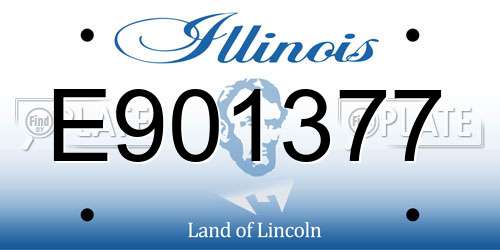 E901377 Illinois License Plate