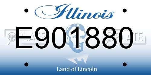 E901880 Illinois License Plate