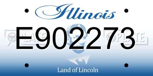 E902273 Illinois License Plate