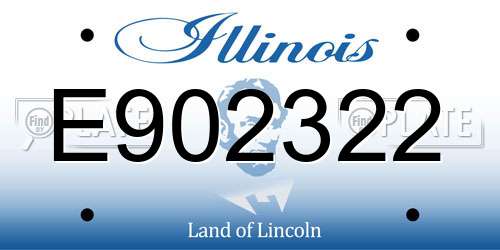 E902322 Illinois License Plate