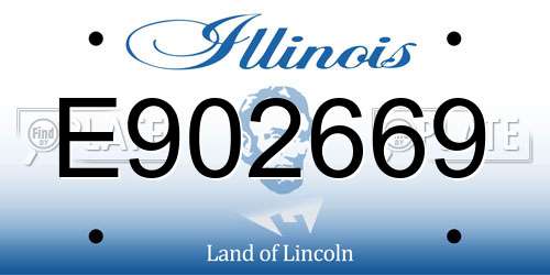 E902669 Illinois License Plate