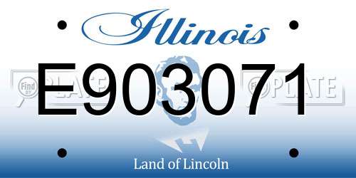 E903071 Illinois License Plate