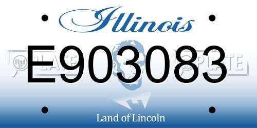 E903083 Illinois License Plate