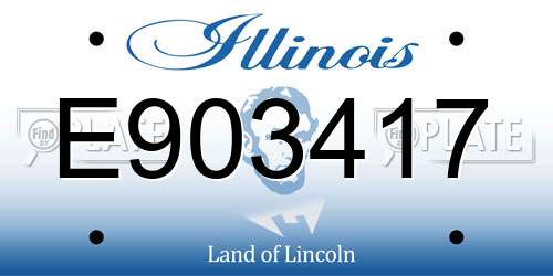 E903417 Illinois License Plate