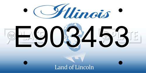 E903453 Illinois License Plate