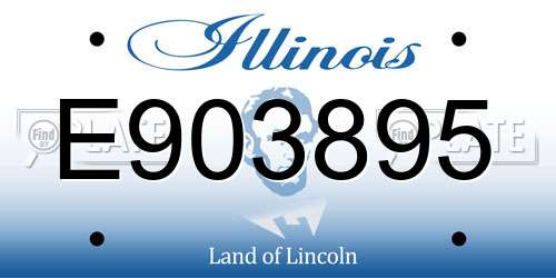 E903895 Illinois License Plate