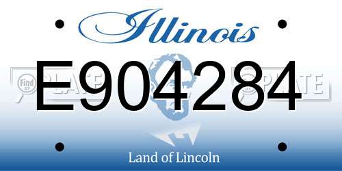 E904284 Illinois License Plate