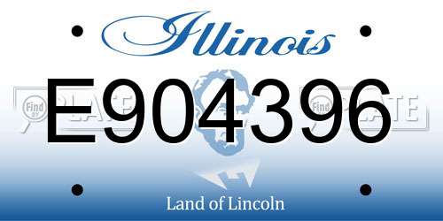 E904396 Illinois License Plate