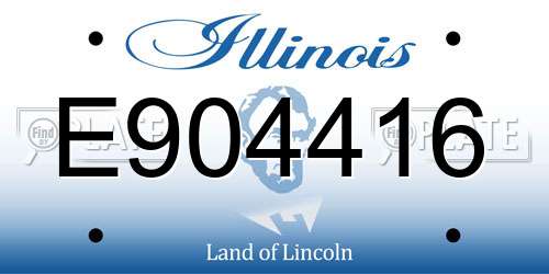 E904416 Illinois License Plate