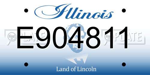 E904811 Illinois License Plate