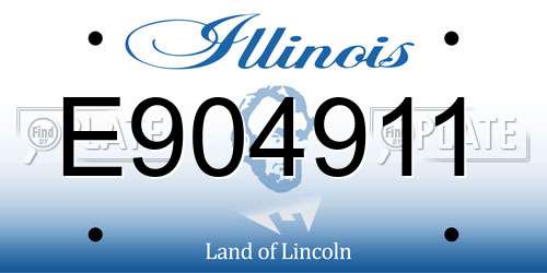 E904911 Illinois License Plate