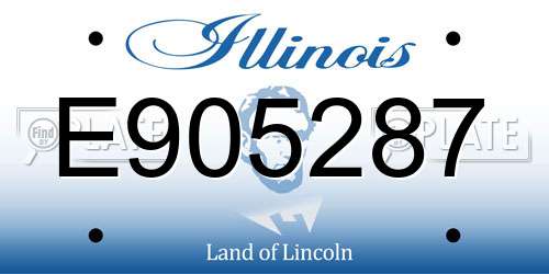 E905287 Illinois License Plate