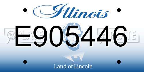 E905446 Illinois License Plate
