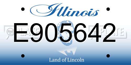 E905642 Illinois License Plate