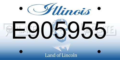 E905955 Illinois License Plate