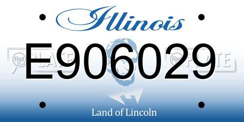 E906029 Illinois License Plate