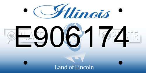 E906174 Illinois License Plate