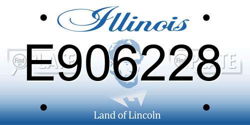 E906228 Illinois License Plate