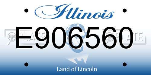 E906560 Illinois License Plate