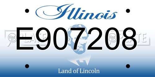 E907208 Illinois License Plate