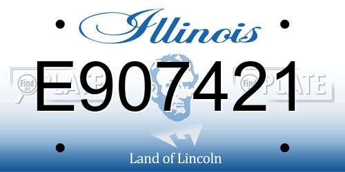 E907421 Illinois License Plate
