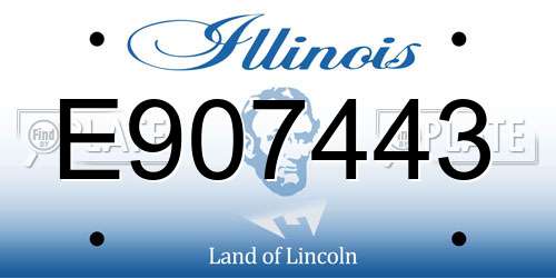 E907443 Illinois License Plate