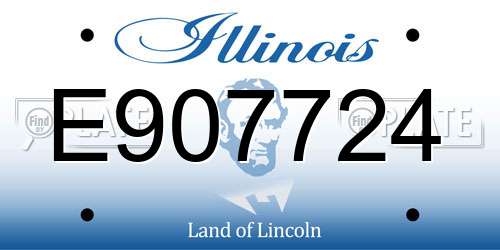 E907724 Illinois License Plate