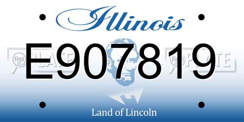 E907819 Illinois License Plate