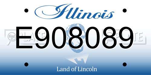 E908089 Illinois License Plate