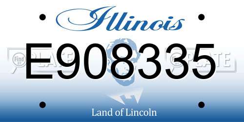 E908335 Illinois License Plate
