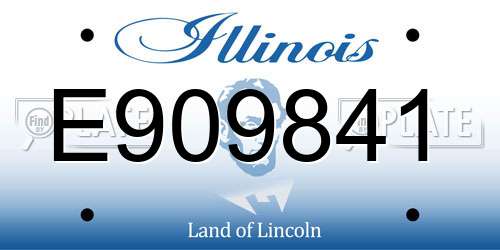 E909841 Illinois License Plate