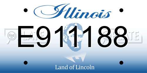 E911188 Illinois License Plate