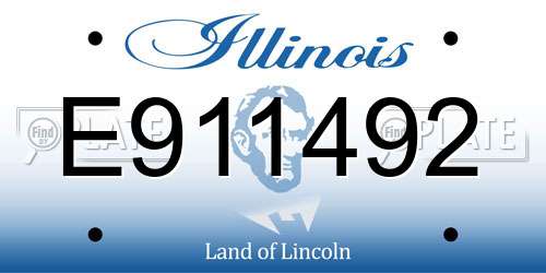 E911492 Illinois License Plate