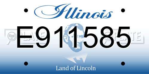 E911585 Illinois License Plate