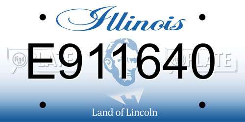 E911640 Illinois License Plate