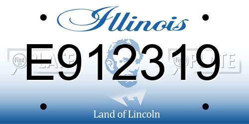 E912319 Illinois License Plate