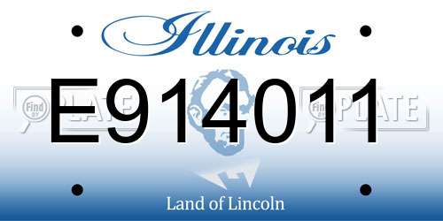 E914011 Illinois License Plate