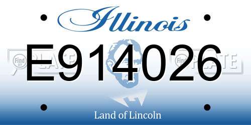 E914026 Illinois License Plate