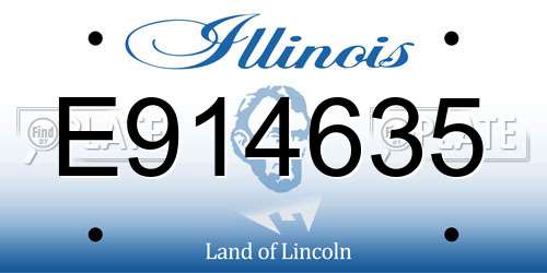 E914635 Illinois License Plate