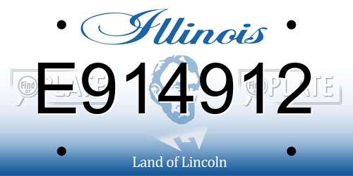 E914912 Illinois License Plate
