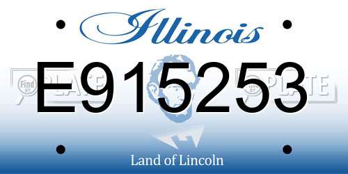 E915253 Illinois License Plate