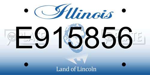 E915856 Illinois License Plate