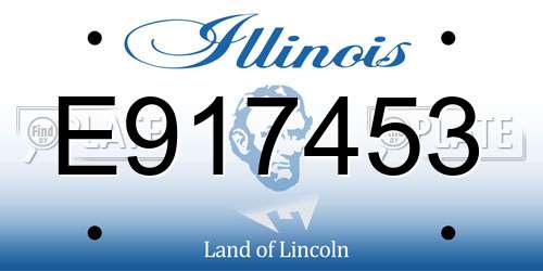E917453 Illinois License Plate