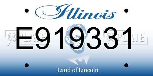 E919331 Illinois License Plate