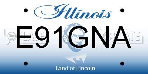 E91GNA Illinois License Plate