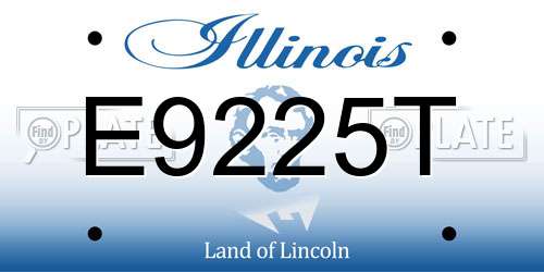 E9225T Illinois License Plate