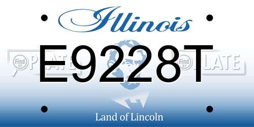 E9228T Illinois License Plate