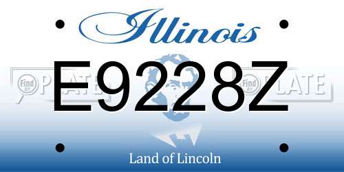E9228Z Illinois License Plate